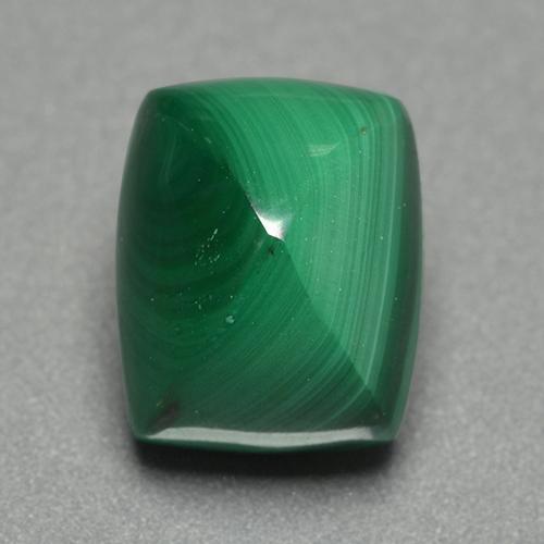 Malachite naturale verde da 7,49 ct, taglio a cuscino, opaco