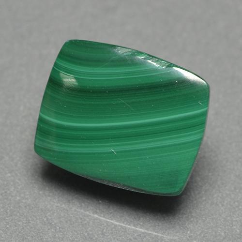 Malachite naturale verde da 7,49 ct, taglio a cuscino, opaco