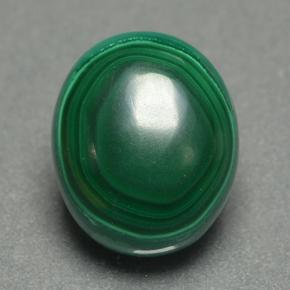 Malachite naturale verde da 5,08 ct, taglio ovale, opaco