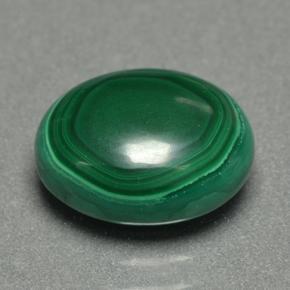 Malachite naturale verde da 5,08 ct, taglio ovale, opaco