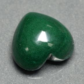 Malachite naturale verde da 2,84 ct, a forma di cuore, opaco