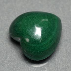Malachite naturale verde da 2,84 ct, a forma di cuore, opaco