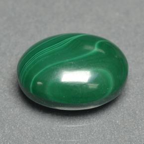 Malachite Verde multicolore naturale da 3.90 ct, Taglio ovale, Opaco