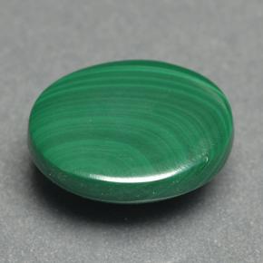 Malachite Verde multicolore naturale da 3.90 ct, Taglio ovale, Opaco