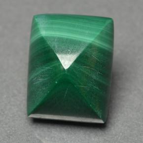 Malachite Verde multicolore naturale da 3.97 ct, Taglio a baguette, Opaco