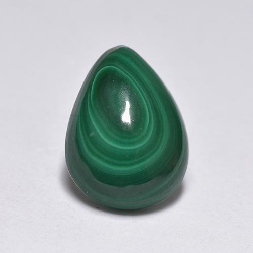 Malachite Verde medio naturale da 1.81 ct, Forma a pera, Opaco