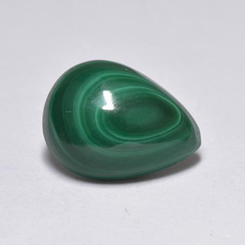 Malachite Verde medio naturale da 1.81 ct, Forma a pera, Opaco