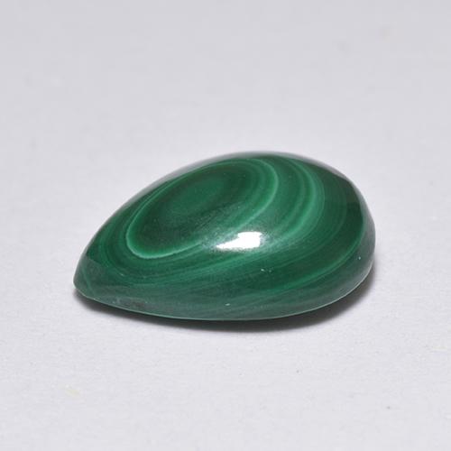 Malachite Verde medio naturale da 1.81 ct, Forma a pera, Opaco