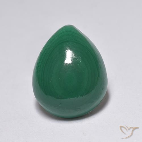 3.26ct Naturale Verde medio Malachite, Forma a pera, Opaco