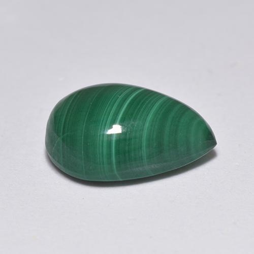 Malachite naturale verde da 2,51 ct, taglio a pera, opaco