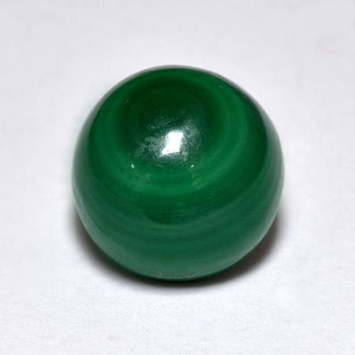 Malachite naturale verde da 2,28 ct, taglio rotondo, opaco
