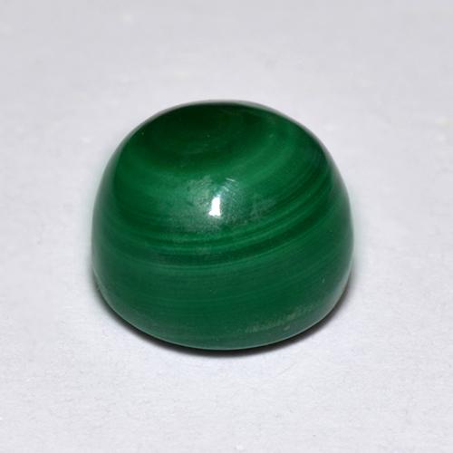 Malachite naturale verde da 2,28 ct, taglio rotondo, opaco