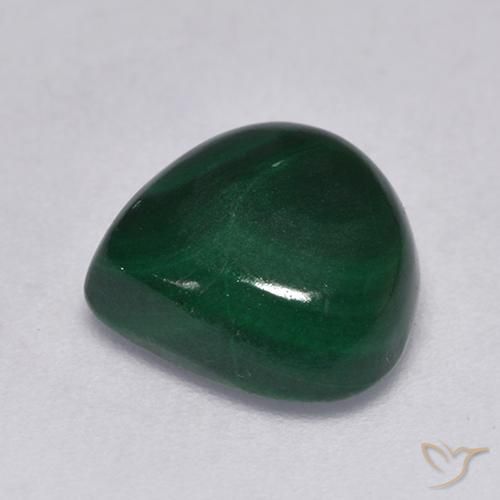 Malachite Verde Pino naturale da 4.40 ct, Forma a pera, Opaco