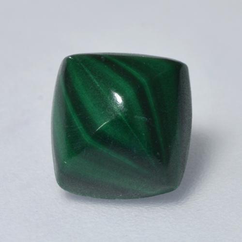 Malachite naturale verde da 1,69 ct, taglio a cuscino, opaco