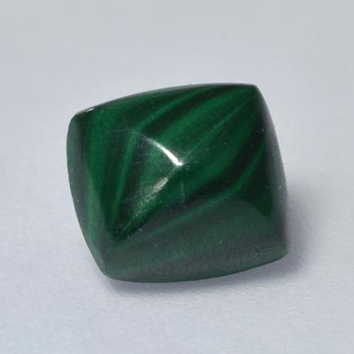 Malachite naturale verde da 1,69 ct, taglio a cuscino, opaco