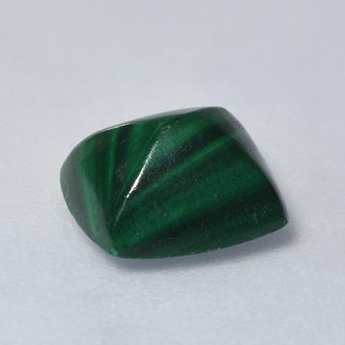 Malachite naturale verde da 1,69 ct, taglio a cuscino, opaco