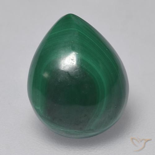 3.91ct Naturale Verde Malachite, Forma a pera, Opaco
