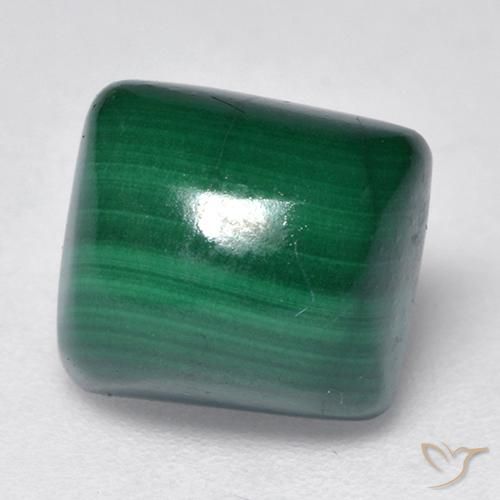 Malachite Verde medio naturale da 3.82 ct, Cuscino, Opaco