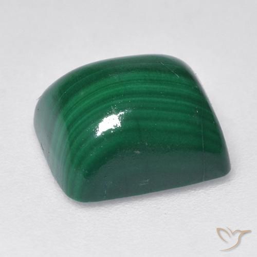 Malachite Verde medio naturale da 3.82 ct, Cuscino, Opaco