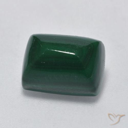 Malachite Verde medio naturale da 5.28 ct, Taglio a baguette, Opaco