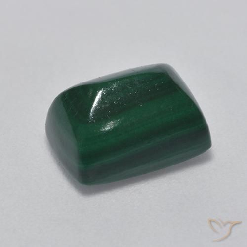 Malachite Verde medio naturale da 5.28 ct, Taglio a baguette, Opaco