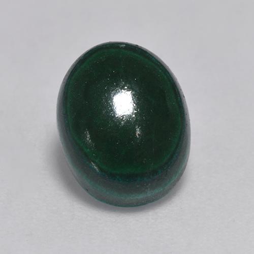 Malachite naturale verde da 3,23 ct, taglio ovale, opaco