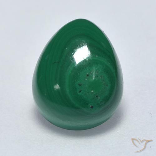 3.72ct Naturale Verde Malachite, Forma a pera, Opaco