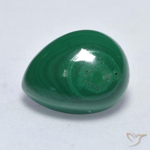 Malachite Verde naturale da 3.72 ct, Forma a pera, Opaco