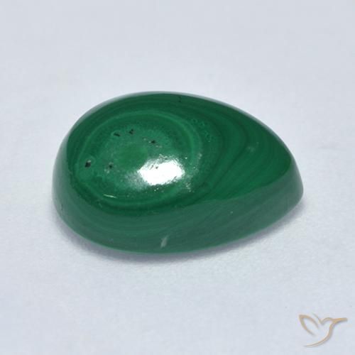 Malachite Verde naturale da 3.72 ct, Forma a pera, Opaco