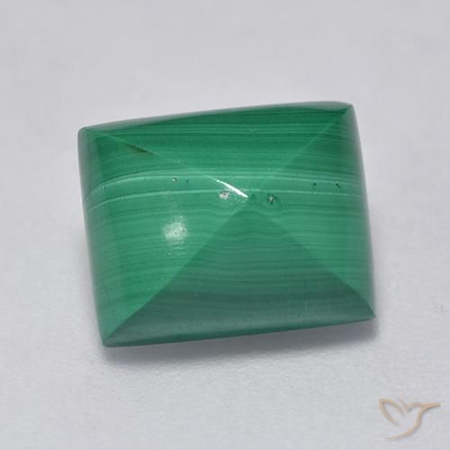5.37ct Naturale Verde Malachite, Taglio a baguette, Opaco