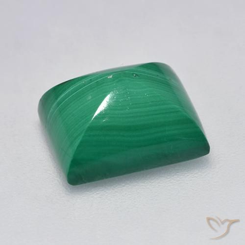 Malachite Verde naturale da 5.37 ct, Taglio a baguette, Opaco