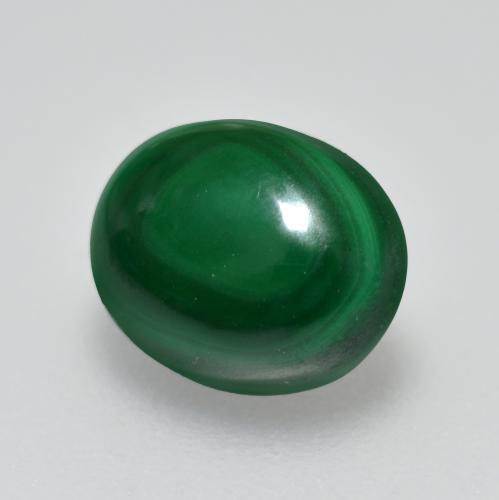 Malachite naturale verde da 2,51 ct, taglio ovale, opaco
