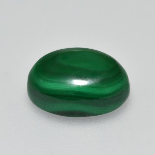 Malachite naturale verde da 2,51 ct, taglio ovale, opaco