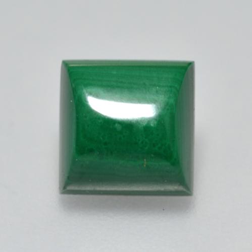 Malachite naturale verde da 2,51 ct, quadrato, opaco