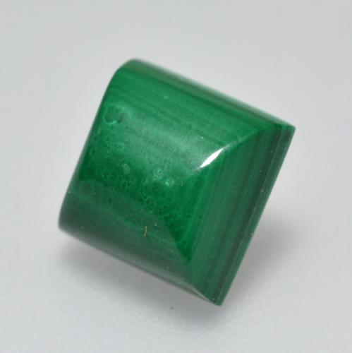 Malachite naturale verde da 2,51 ct, quadrato, opaco