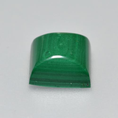 Malachite naturale verde da 2,51 ct, quadrato, opaco