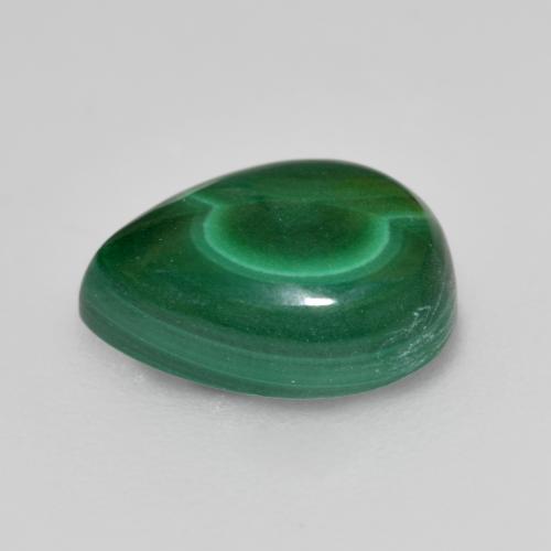 Malachite naturale verde da 2,58 ct, taglio a pera, opaco