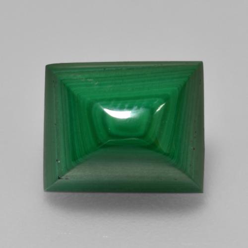 Malachite naturale verde da 4,89 ct, baguette, opaco