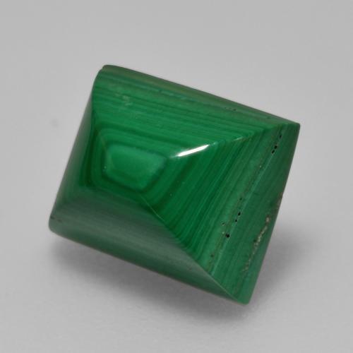 Malachite naturale verde da 4,89 ct, baguette, opaco