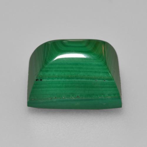 Malachite naturale verde da 4,89 ct, baguette, opaco