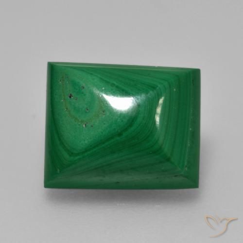 6.12ct Naturale Verde medio Malachite, Taglio a baguette, Opaco