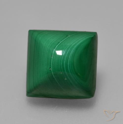 5.85ct Naturale Verde medio Malachite, Quadrato, Opaco