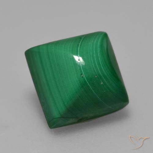 Malachite Verde medio naturale da 5.85 ct, Quadrato, Opaco