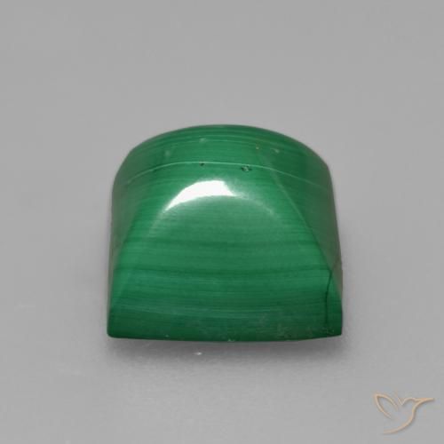 Malachite Verde medio naturale da 5.85 ct, Quadrato, Opaco