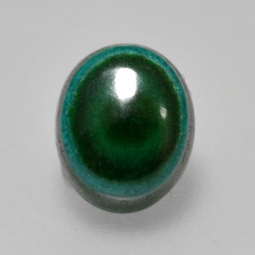 Malachite naturale verde da 1,42 ct, taglio ovale, opaco