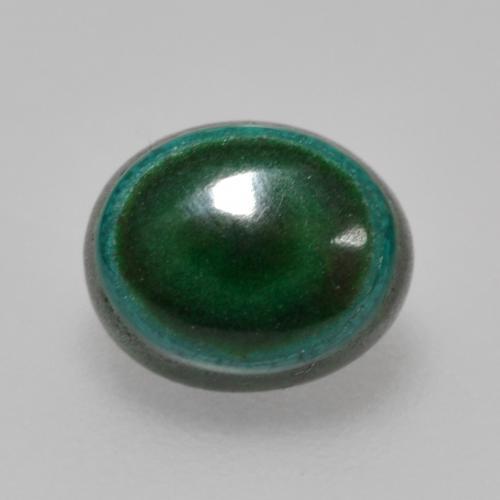 Malachite naturale verde da 1,42 ct, taglio ovale, opaco