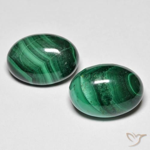 Malachite naturale multicolore da 15,86 ct, taglio ovale, opaco