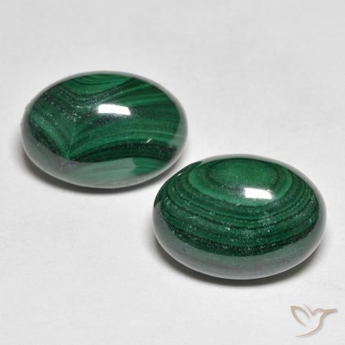 Gemme di Malachite Verde naturale da 16.09 ct, Ovale, Opaco