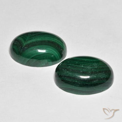 Gemme di Malachite Verde naturale da 16.09 ct, Ovale, Opaco