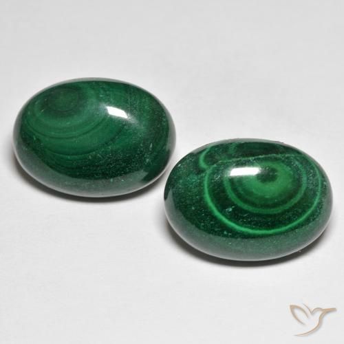 Gemme di Malachite Verde naturale da 32.27 ct, Ovale, Opaco